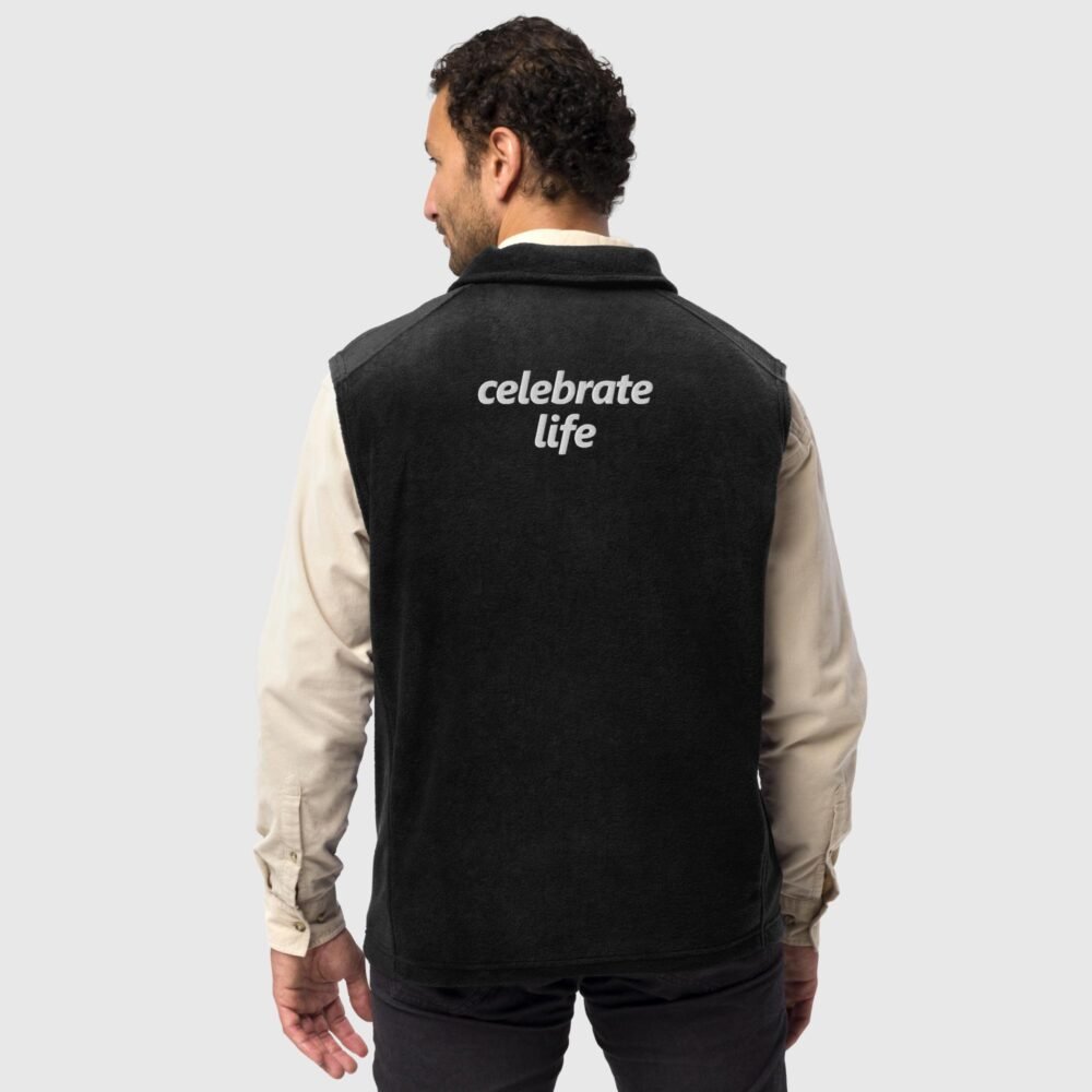 mens columbia fleece vest black back 654f10f3c3a33