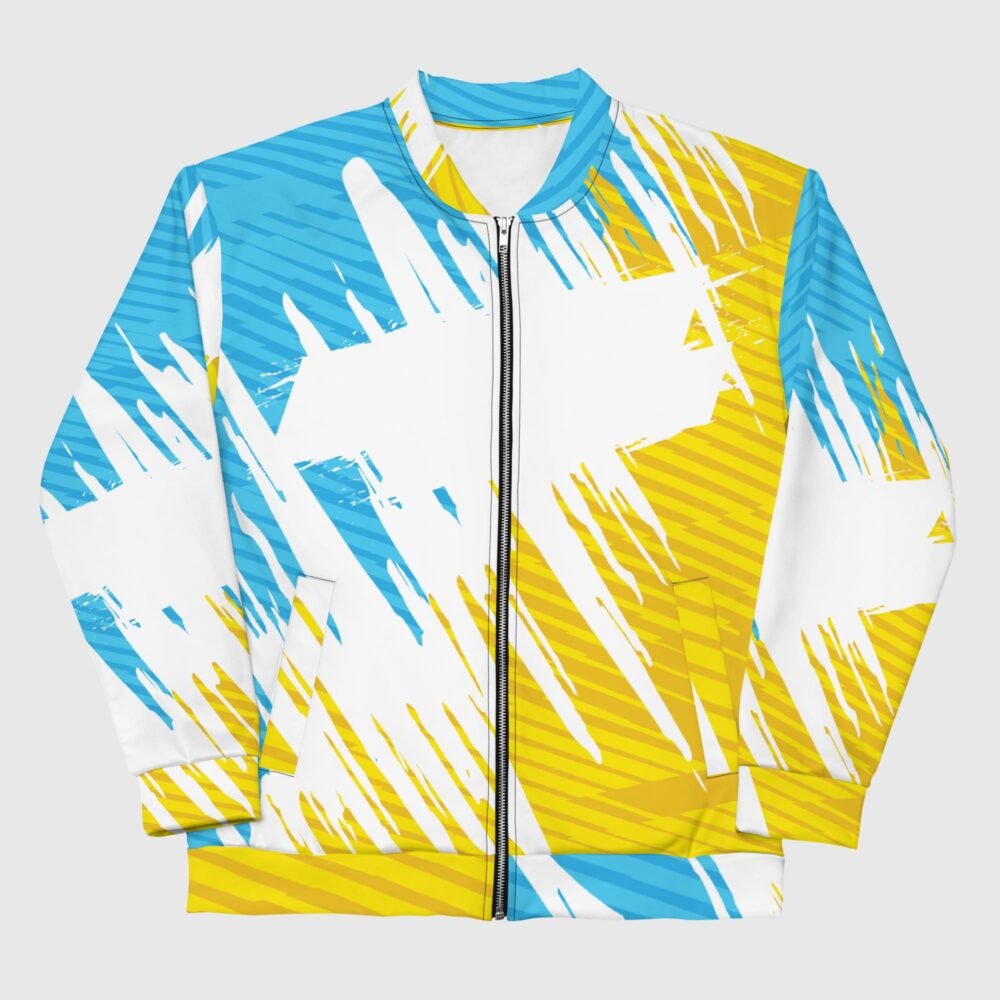 all over print unisex bomber jacket white front 65701a932270d