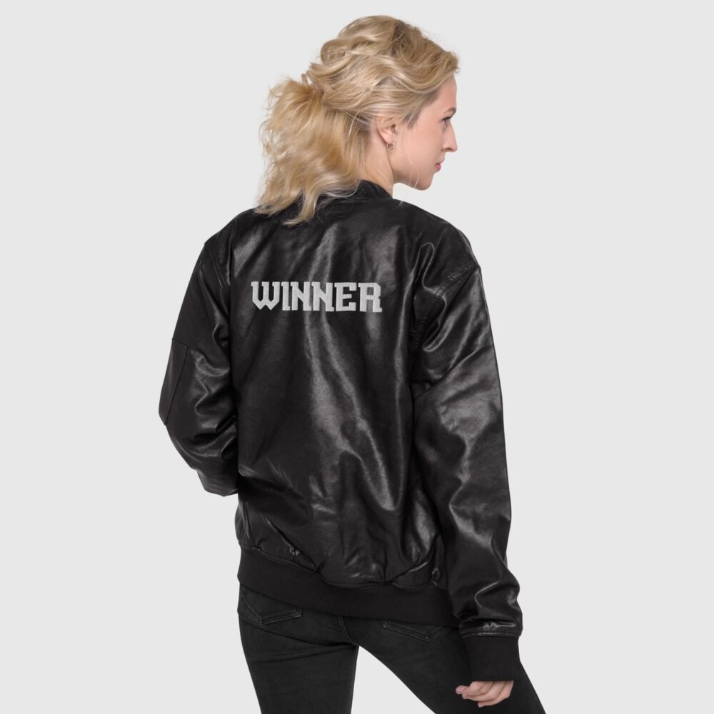 faux leather bomber jacket black back 656efdc78754c