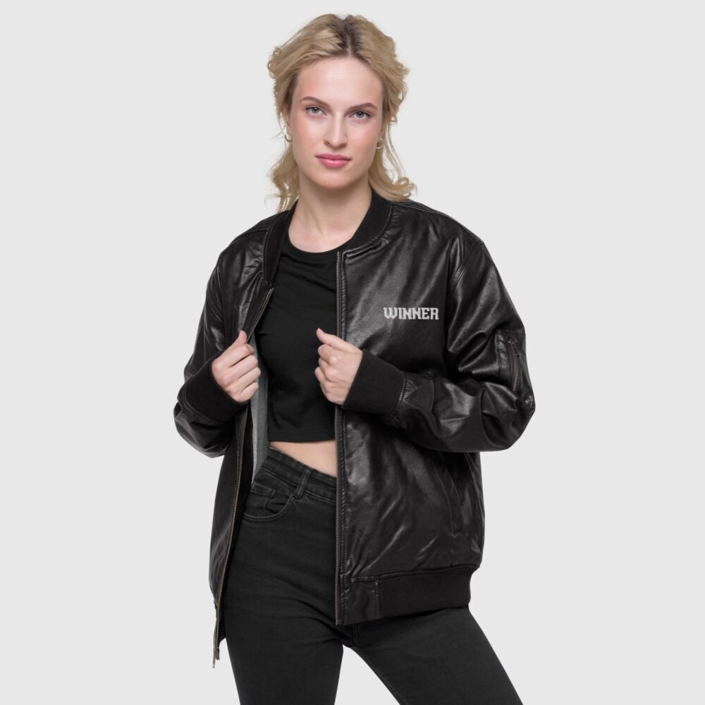 faux leather bomber jacket black front 656efdc7859f8