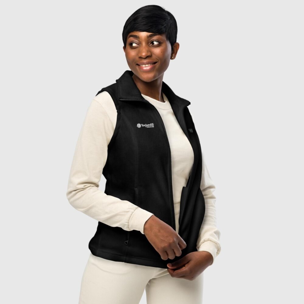 womens columbia fleece vest black front 656ef948681ca