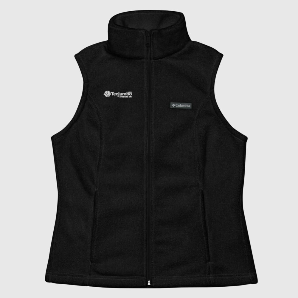 womens columbia fleece vest black front 657019cc0d4b1