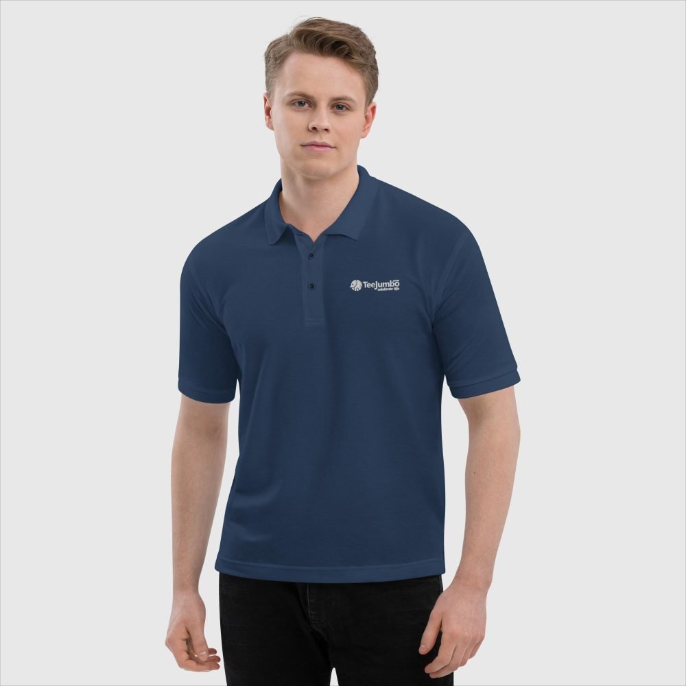 premium polo shirt navy front 660816856fc4d