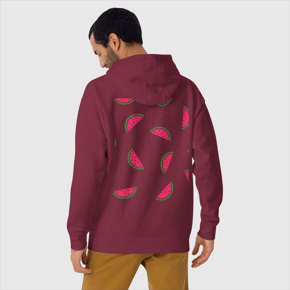 unisex premium hoodie maroon back 66056df628daf