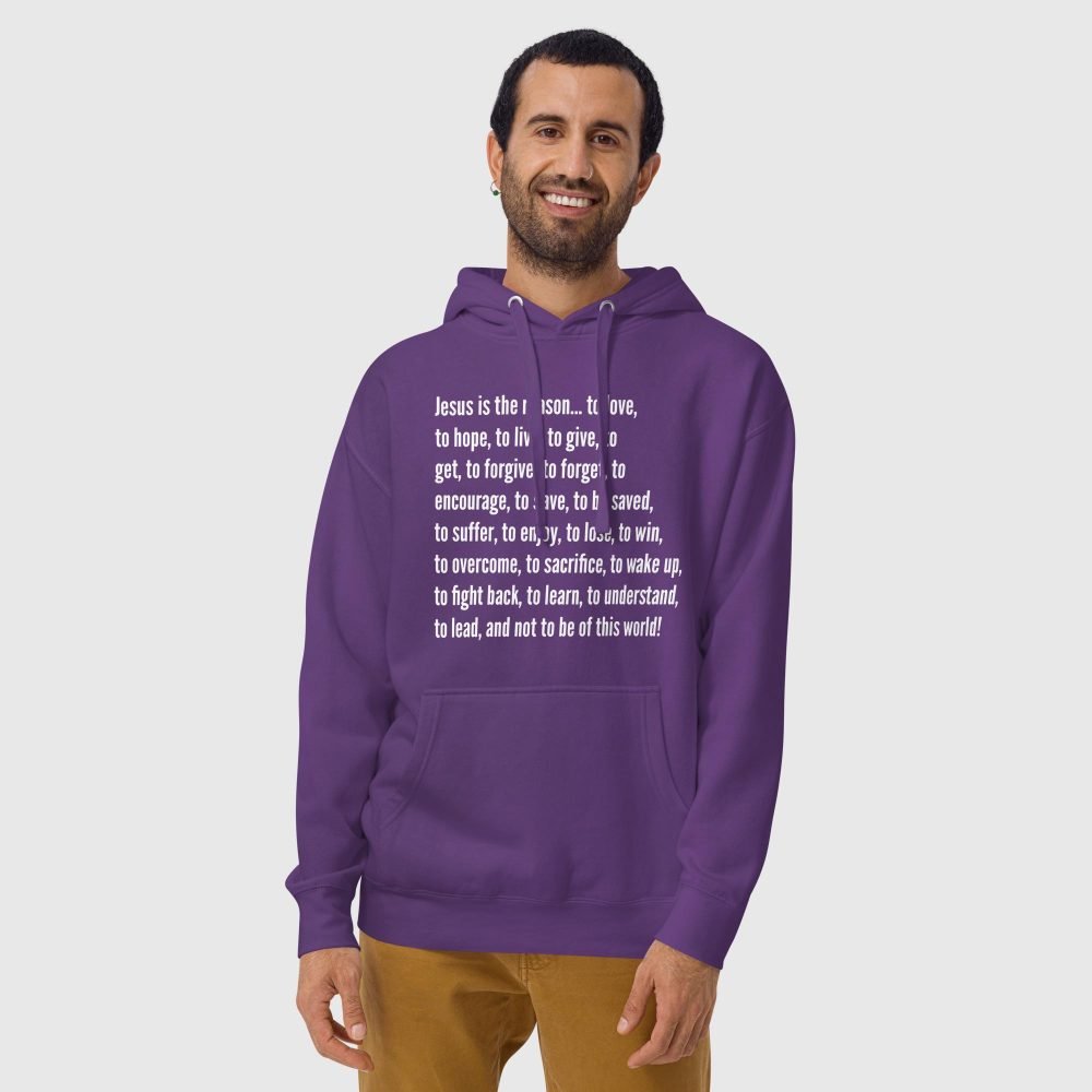 unisex premium hoodie purple front 65e57148940c1