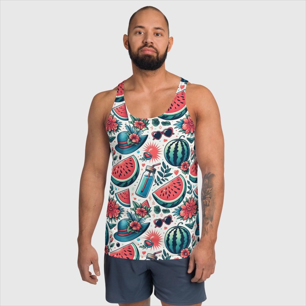 all over print mens tank top white front 661a2ece5cce2
